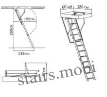 Чердачная лестница METAL T3